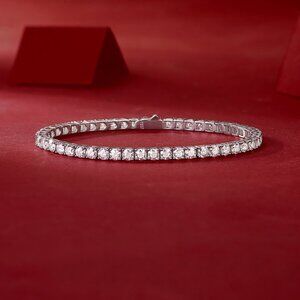Certified Moissanite Diamond 925 Silver Unisex Bracelet